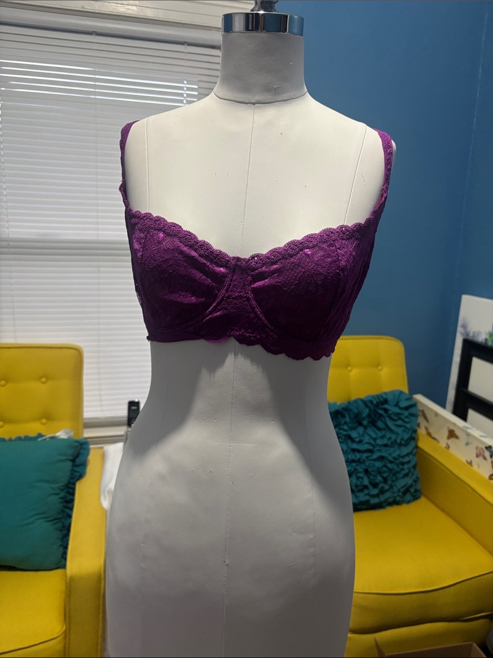 Cosabella Plum Lace Balconette Bra